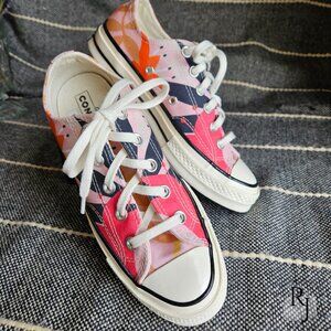 Converse Chuck 70 Low 'Floral Print' Women's Sneakers – Orange/Pink/Egret